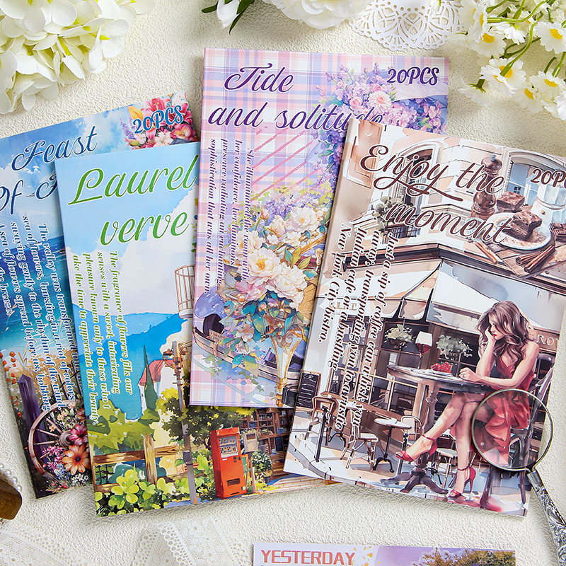 20 ピース/ブック PET ステッカーブックヴィンテージク - Embellishments For Scrapbooking のレビューと価格